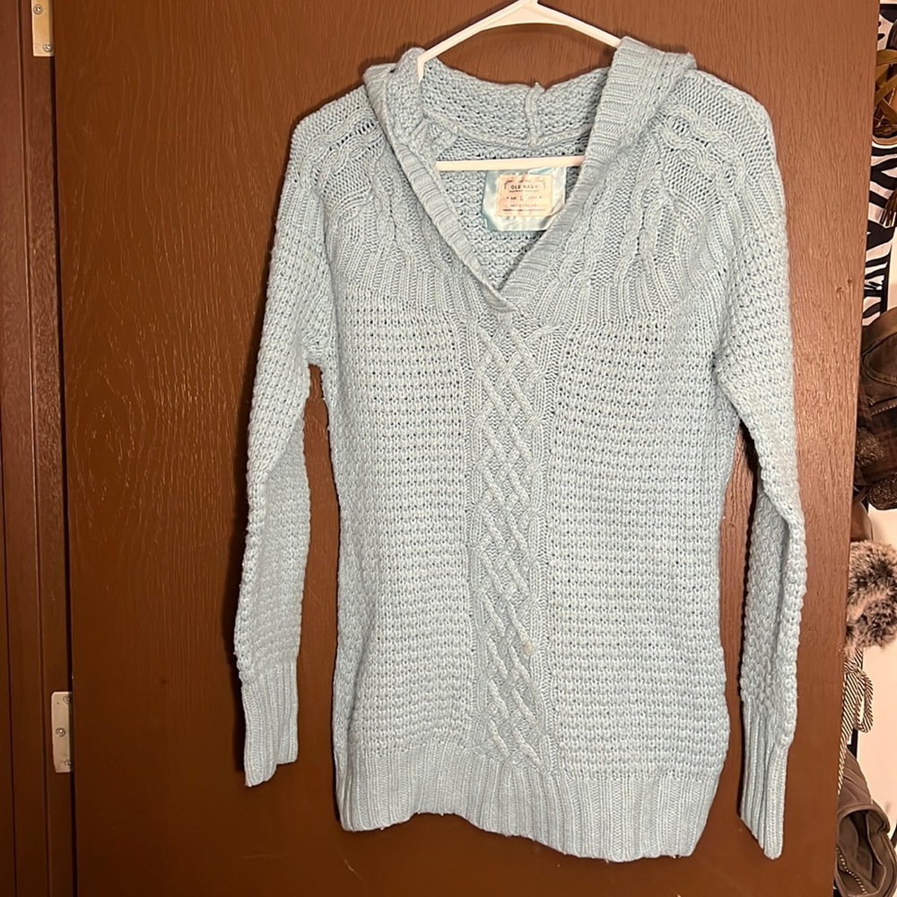 Lite blue knit sweater - Picture 1 of 6